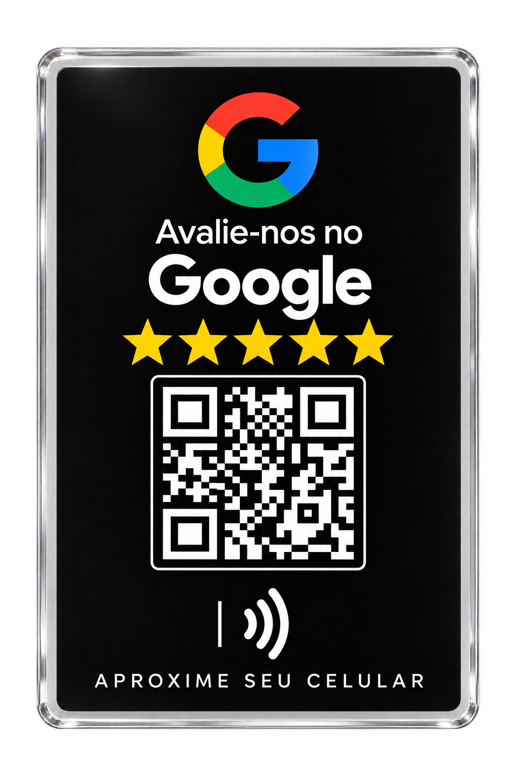 Placa NFC em acrílico — google