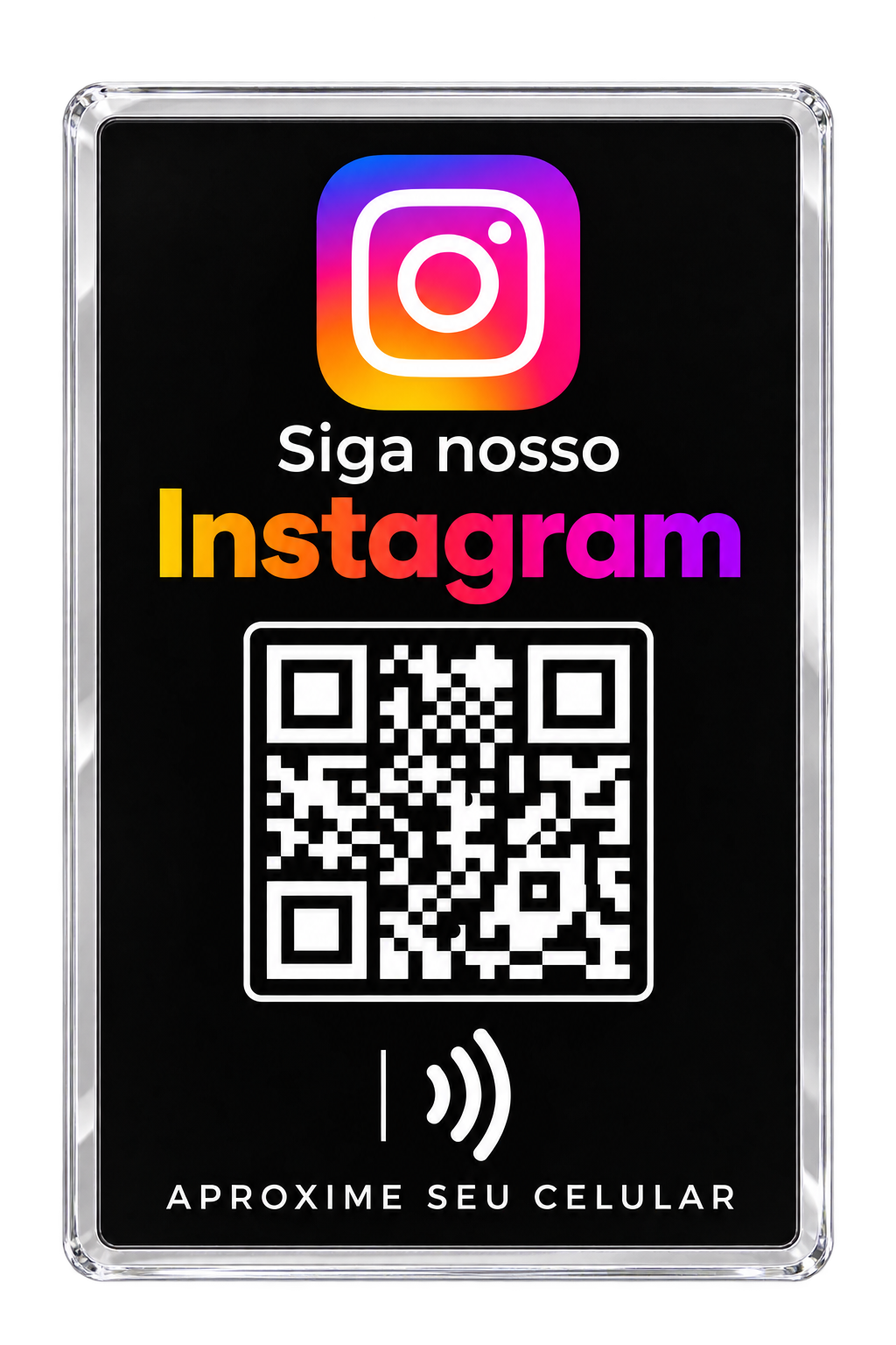 Placa NFC em acrílico — instagram