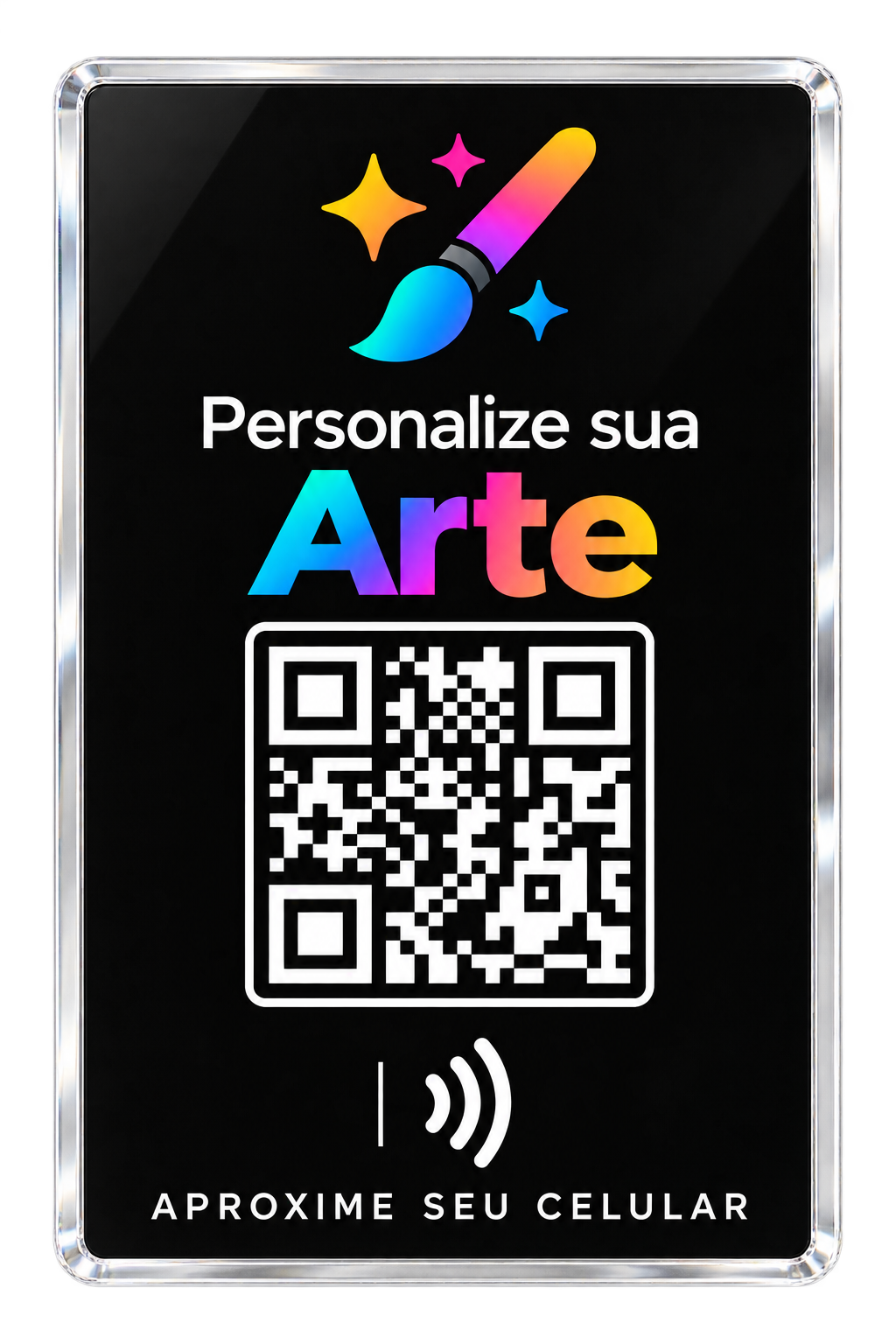 Placa NFC em acrílico — personalizado